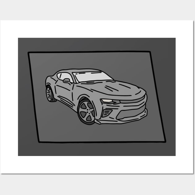 modern muscle car Wall Art by fokaction